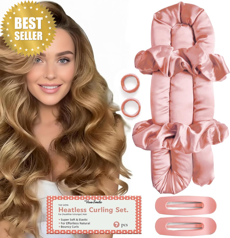 Curls without Heat -  Silk Heatless Curler Headband for Short & Long Hair Curler