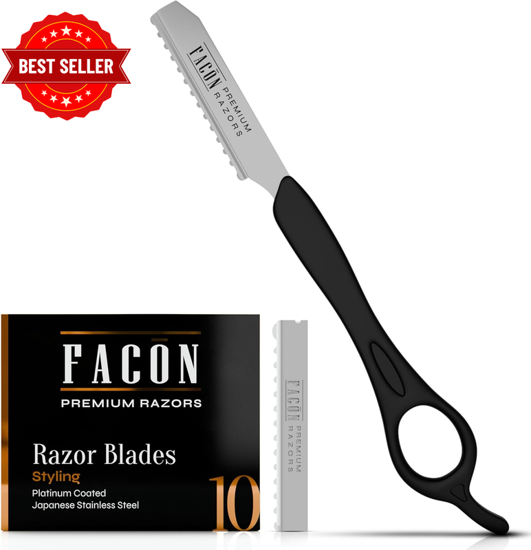 Facón Professional Hair Styling Thinning Texturizing Cutting Faether Razor + 10 