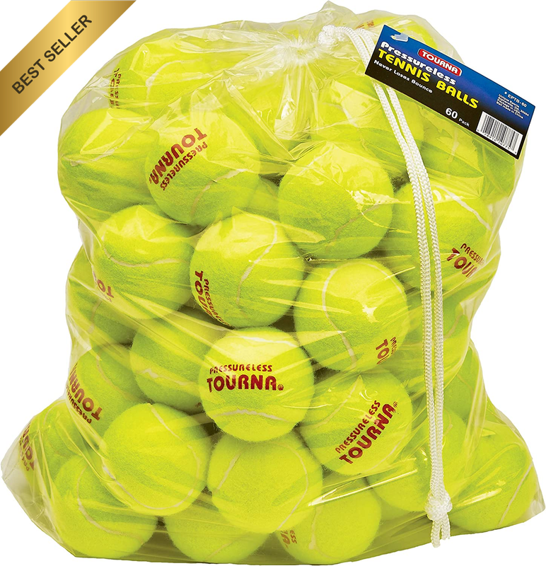 Pressureless Tennis Ball 60 Count (Pack of 1),Yellow