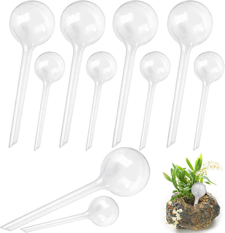 10 Pack Clear Plant Watering Globes,Plastic Self Watering Bulbs for Indoor Plant
