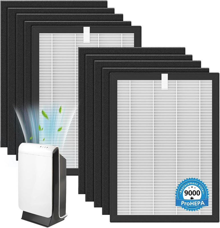 Prohepa 9000 Filter for VEVA 9000 Air Purifiers 2 Pack HEPA 8 Carbon Pre-Filters