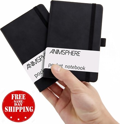 Animusphere 2Pack Pocket Notebook Small Notebook Journal Notebook 4 inches x 5.7