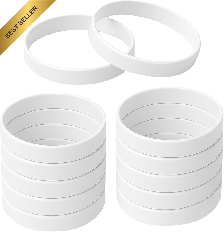 12 PCS Adult Silicone Wristbands, Rubber Bracelets, Party Accessories