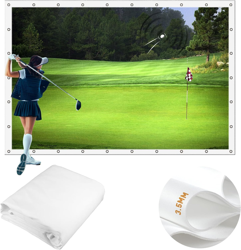 Simulator Impact Screen For Indoor And Outdoor Three Layers 118 X 118in