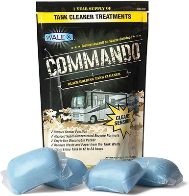Walex Commando RV Black Holding Tank and Sensor Cleaner Drop-Ins, Ocean Mist