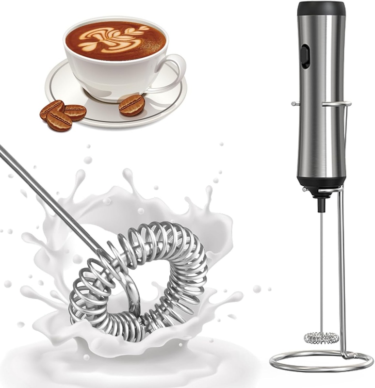 Compact Electric Milk Frother, Coffee Milk Frother,Rechargable Type -C Charging