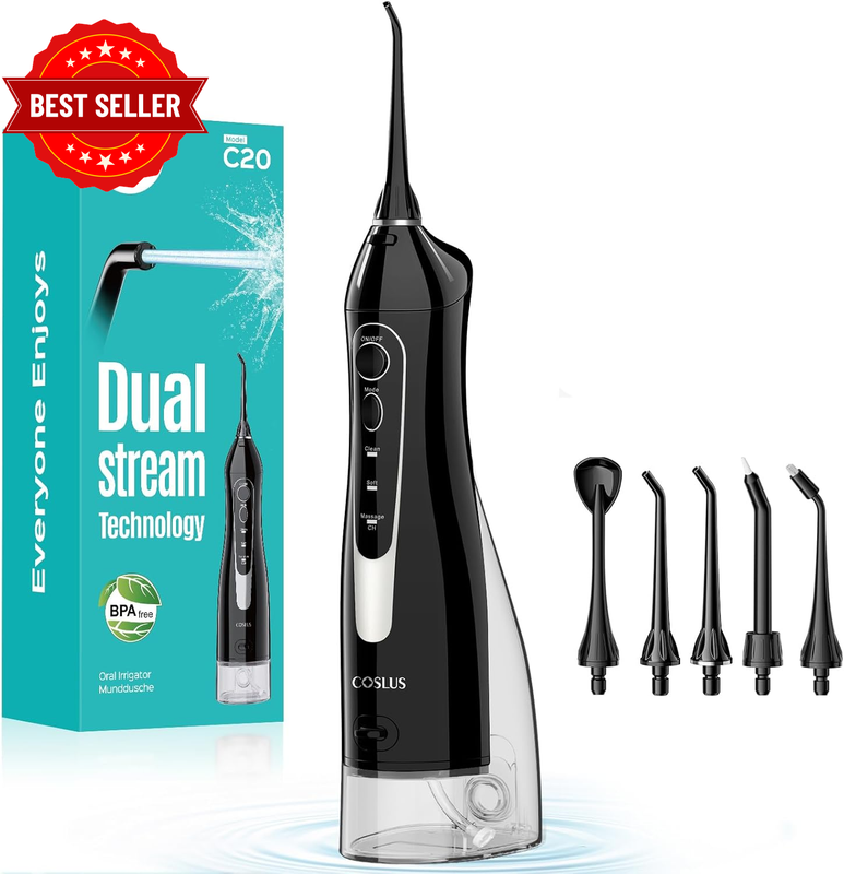 C20 Professional Cordless Water Flosser for Teeth, Braces, Gums Care - Daily Dee