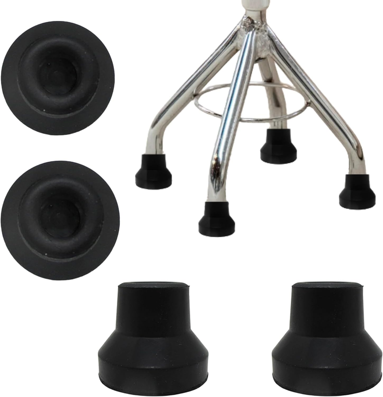 Quad Cane Tips (4 Pack) - 1/2" Heavy Duty Rubber Cane Tips Replacement for Canes