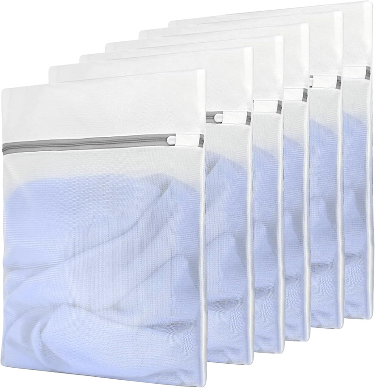 6 PCS Laundry Bags for Delicate, Mesh Laundry Bag 40X30Cm Medium Size, with Stur