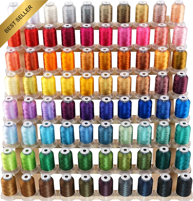 80 Spools Polyester Embroidery Thread Set 500M Each for Janome Compatible Machin