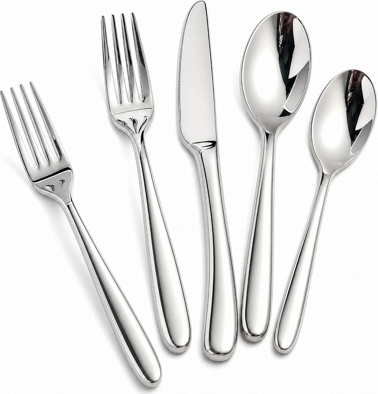 Silverware Set for 6, Heavy Duty Stainless Steel Silverware Set,30 Piece