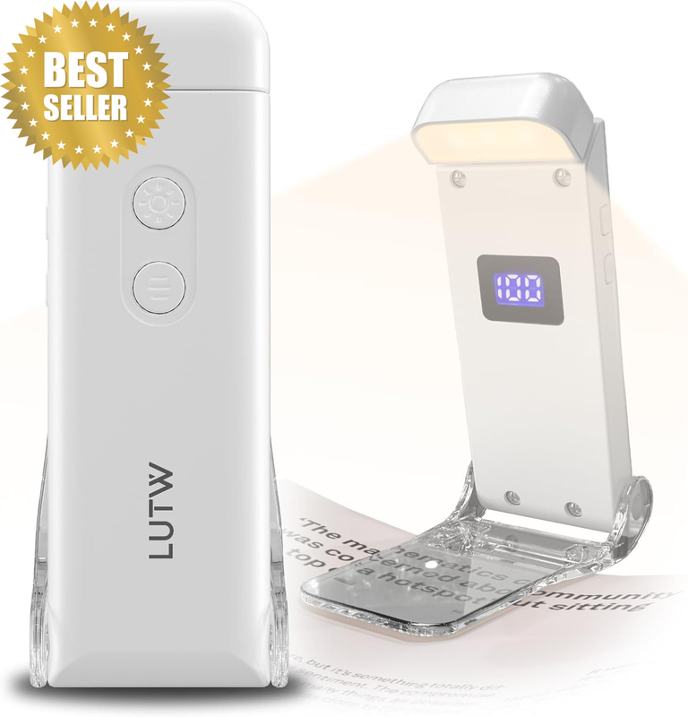 Book Light Rechargeable USB, Eye Protection LED Reading Light Clip on Book, 3 Mo