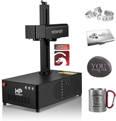 MONPORT Mopa JPT Fiber Laser Engraver Color Marking 8''x8'' 60W Metal Marker