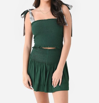 Pre-owned Koché Koch Cece Top In Evergreen - Size Xs In Green