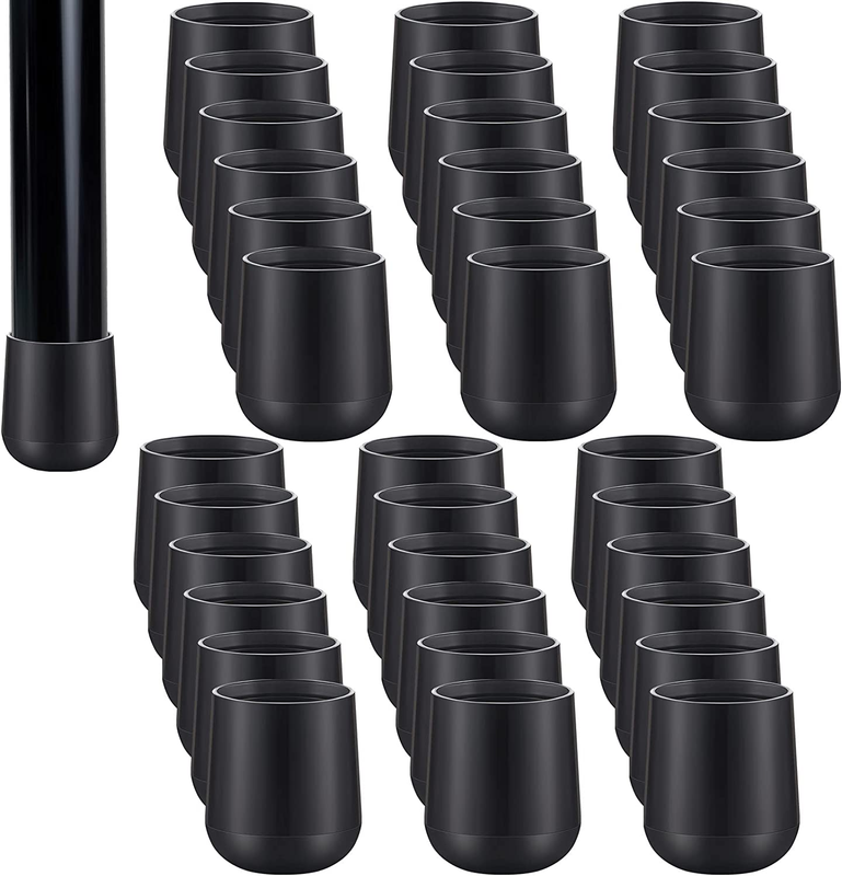 36 Pieces 7/8 Inch Folding Chair Leg Caps Heavy-Duty Plastic Chair End Caps