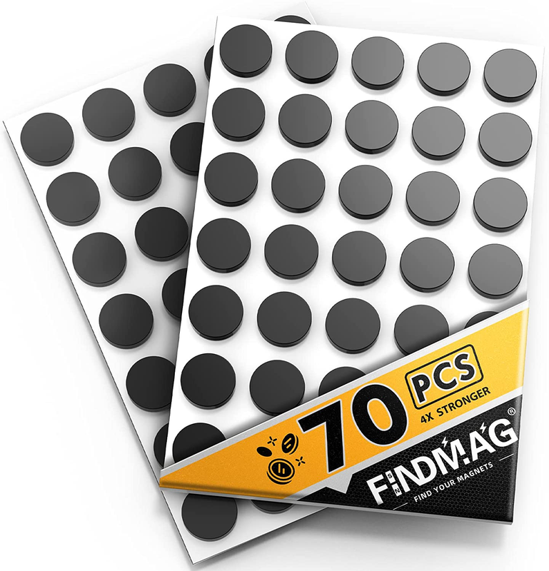 70 Round Magnet Strips with Adhesive Backing Flat Thin Magnetic Tape for Craft