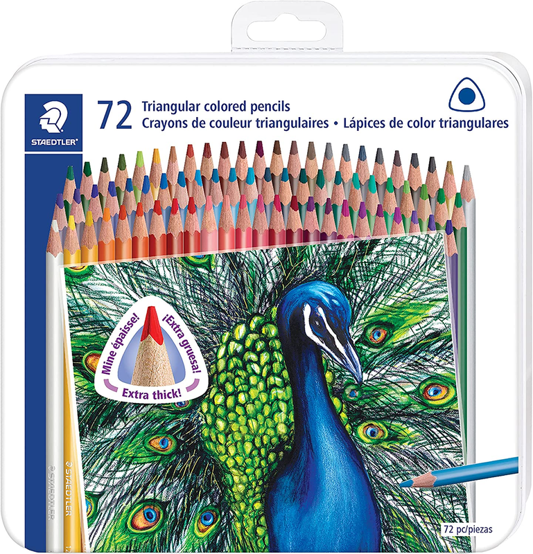 Colored Pencils, Triangular Barrel, 4Mm, 72 Pieces (1278CM72