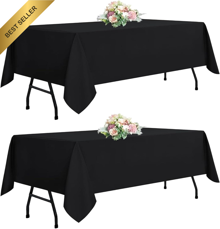 2 Pack Tablecloths for Rectangle Tables, 153 X 320 CM -Reusable and Washable Tab