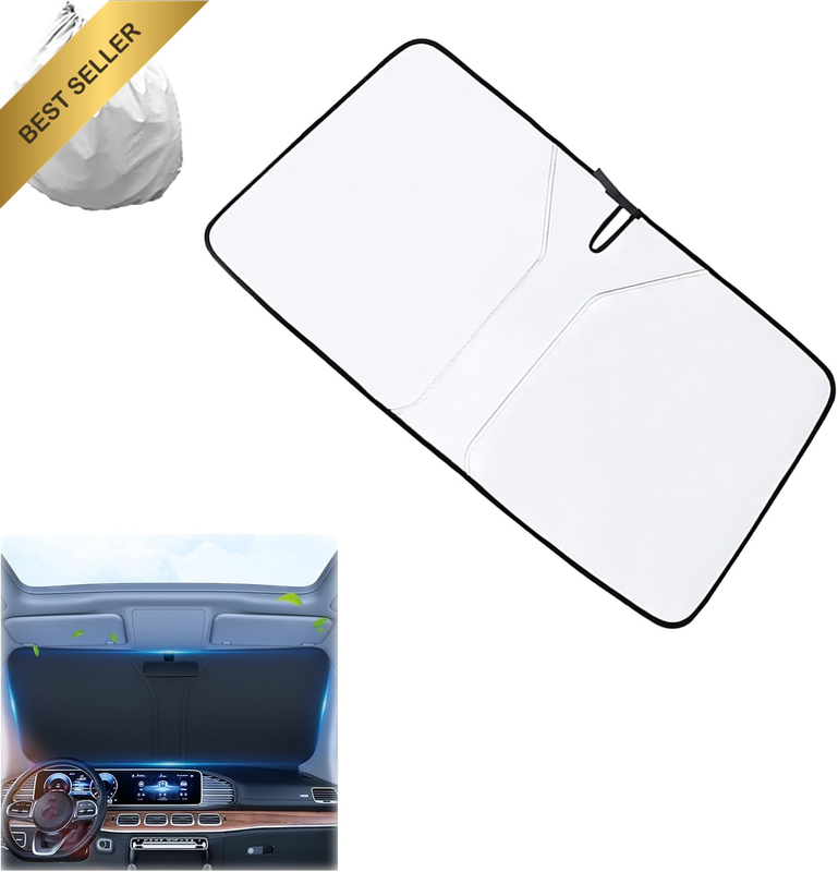 Car Windshield Sunshade 136X65Cm with Upgraded Thickened Material - Front Window