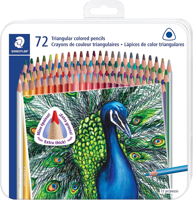 Colored Pencils, Triangular Barrel, 4Mm, 72 Pieces (1278CM72