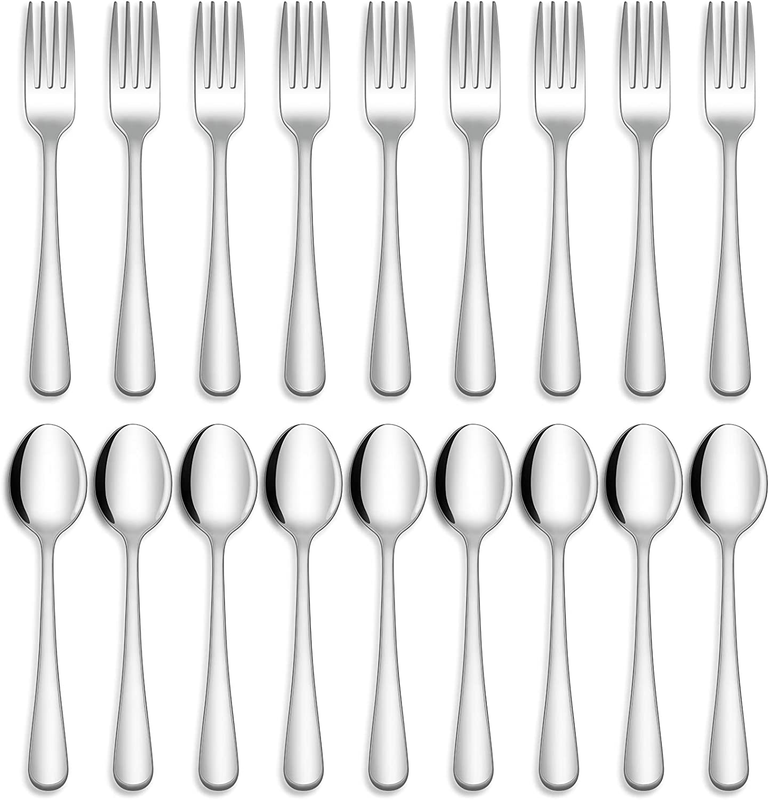 24-Piece Forks and Spoons Silverware Set, Food Grade Stainless...