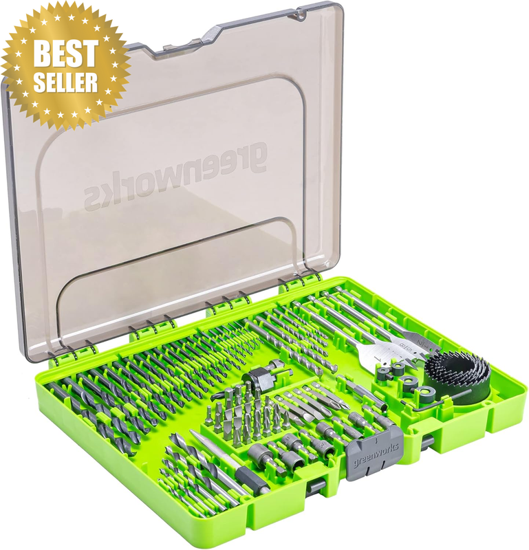 90 Piece Black Oxide Drilling and Driving Bit Set with Modular Case for Wood, Me