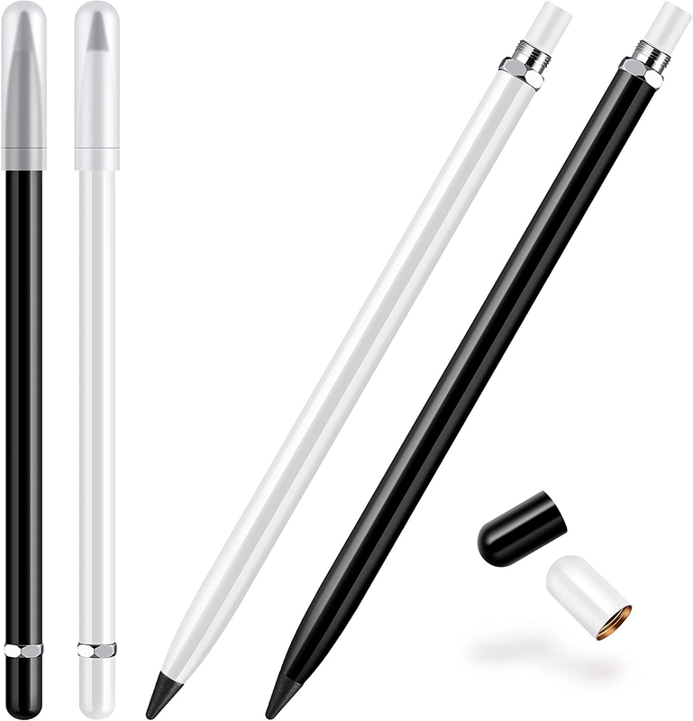 4 Pieces Metal Inkless Pen Everlasting Pencil Infinite Write Pen Aluminium Penci