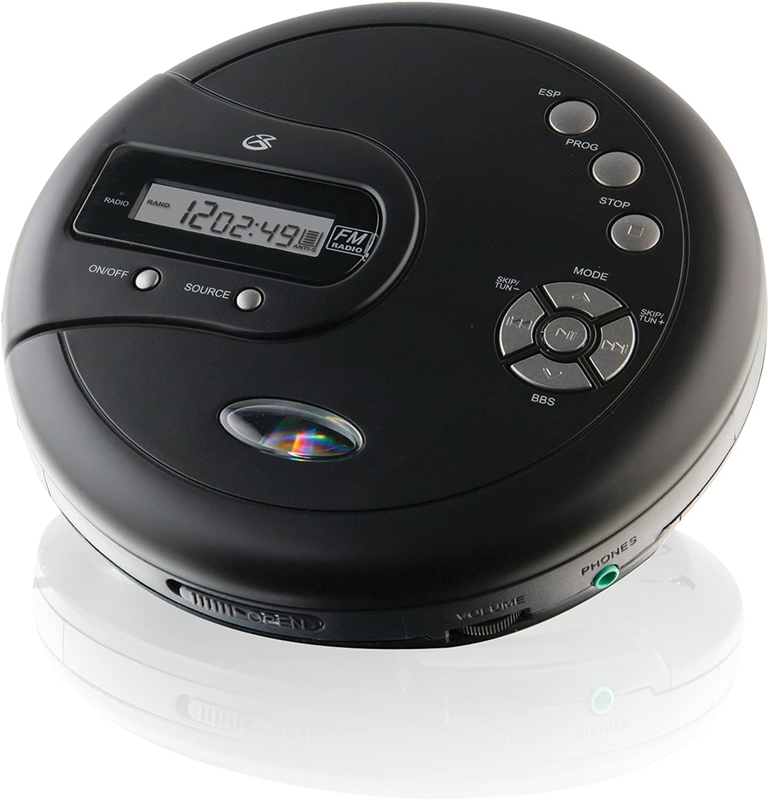 With Anti-skip Protection Fm Radio And Stereo Earbuds Black
