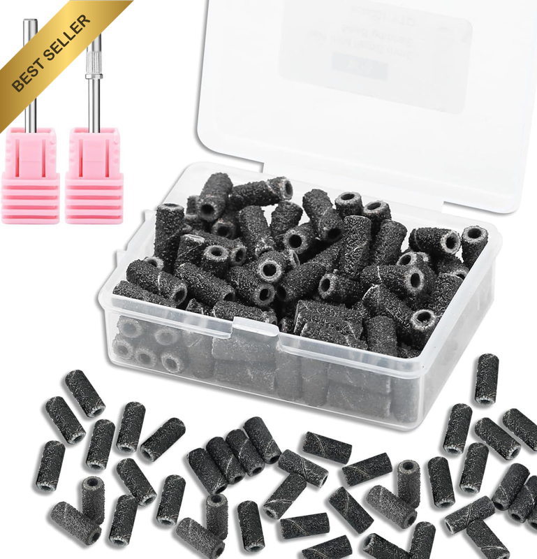 Mini Sanding Bands for Nail Drill – 100 Pcs 80 Grit Professional Small Sanding B