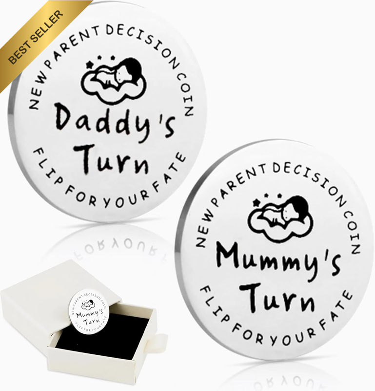 Double-Sided Coin Toss for New Parents, Fun and Fair Decision Coins, Safe Stainl