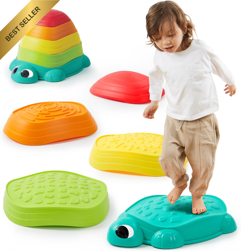 5Pc Non-Slip Balance Stepping Stones for Kids Indoor Outdoor Obstacle Toys
