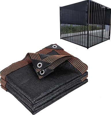 Dog Kennel Shade Cover 95% Sunblock Shade Tarp Panel Net Mesh with Grommets for 