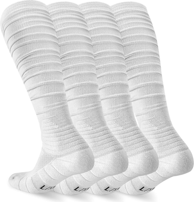 2 Pack, Extra Long Padded Athletic Socks For &