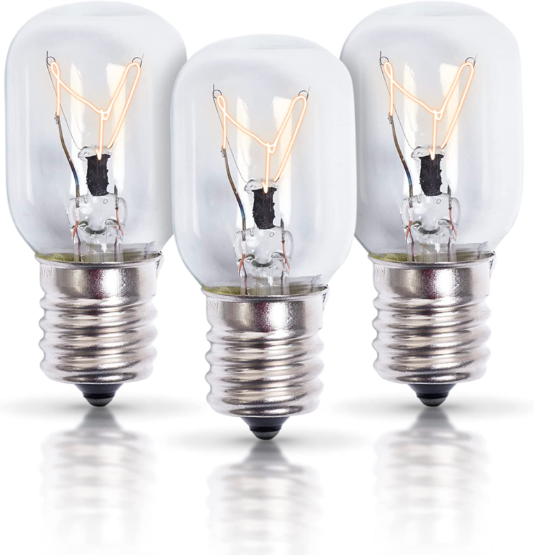 8206232A Whirlpool Microwave Light Bulb Kei 125V 40W Microwave Bulb E17 - 3Pack
