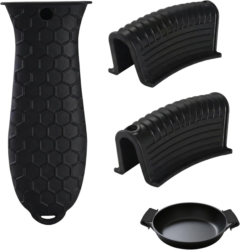 3 Pcs Non-Slip Silicone Hot Handle Holder Set,Heat Resistant Pot Holders and Ski