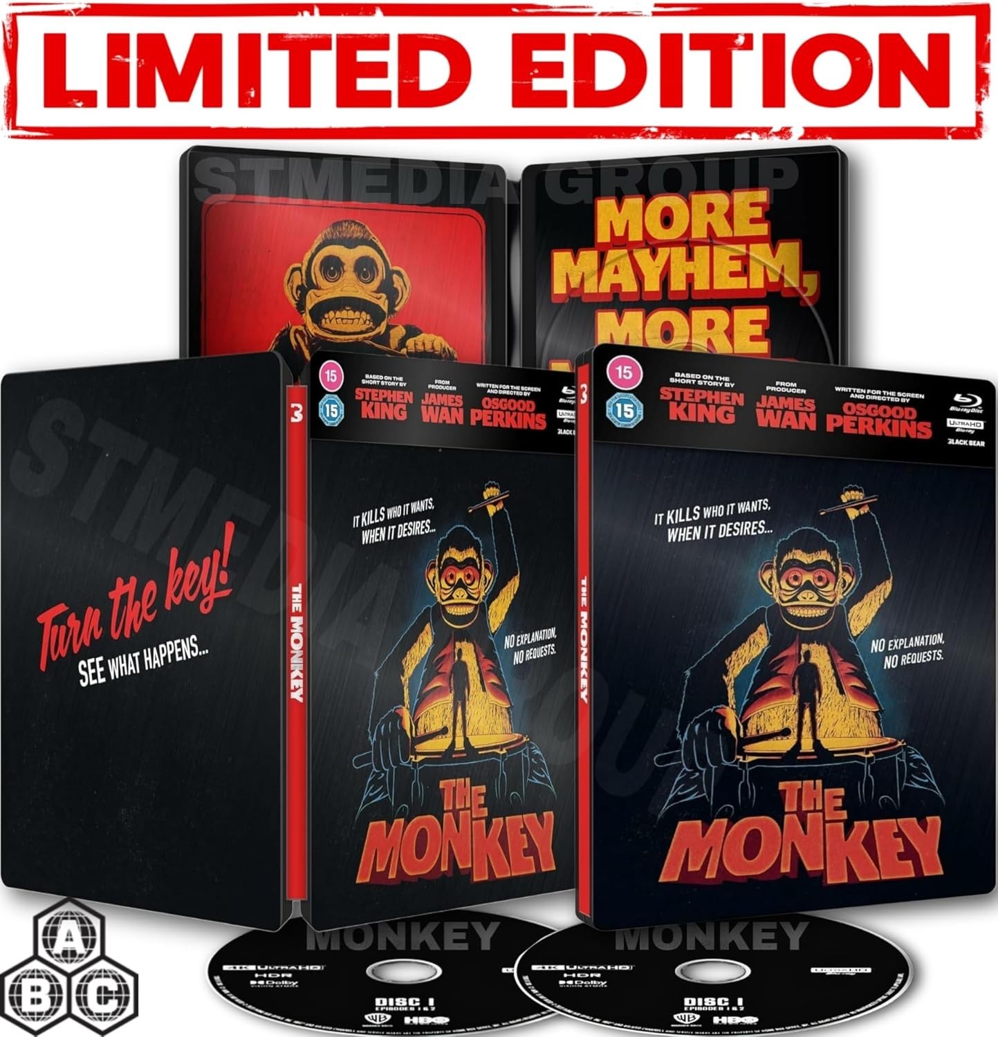 The Monkey 4K UHD + Blu-ray [Region Free] (Steelbook