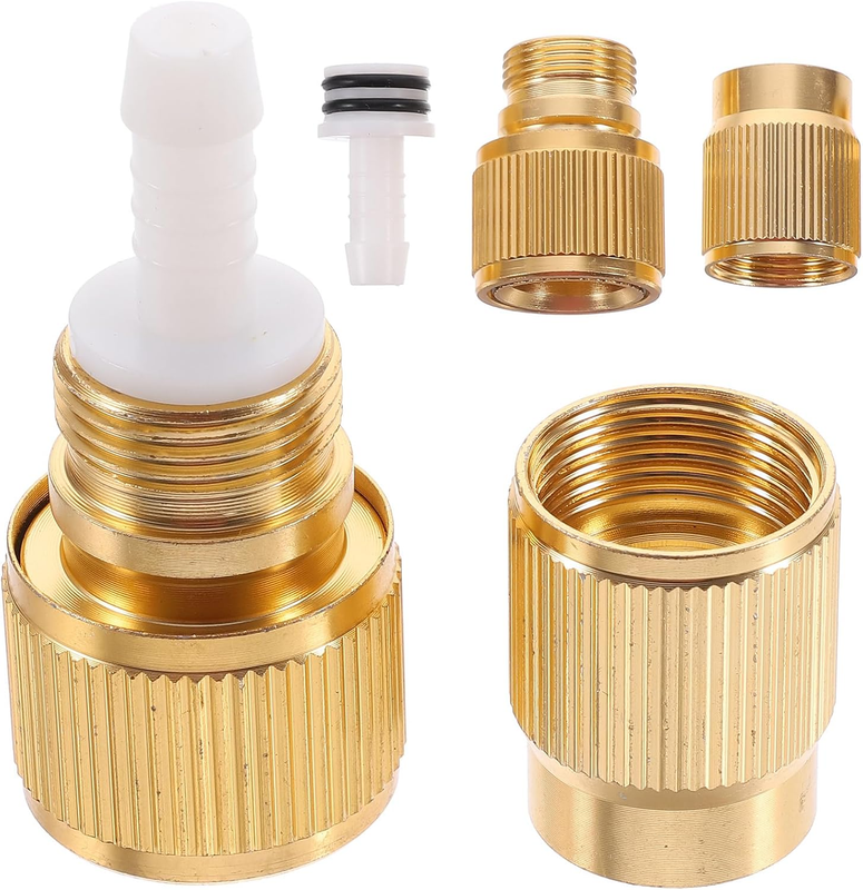 Hose Connector Aluminum Alloy Plated 2.37 Inch Male Leak-Free Garden Lawn Patio