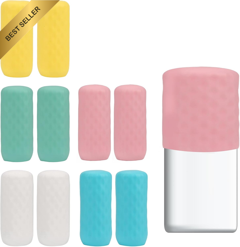 10 Pack Silicone Bottle Covers Leak Proof Travel Essentials 5 Colors