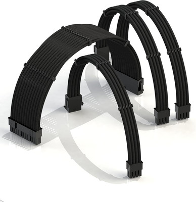 - AVA 30Cm PSU Cable Extension Sleeved Custom Mod GPU PC Braided W/Comb Kit | 1