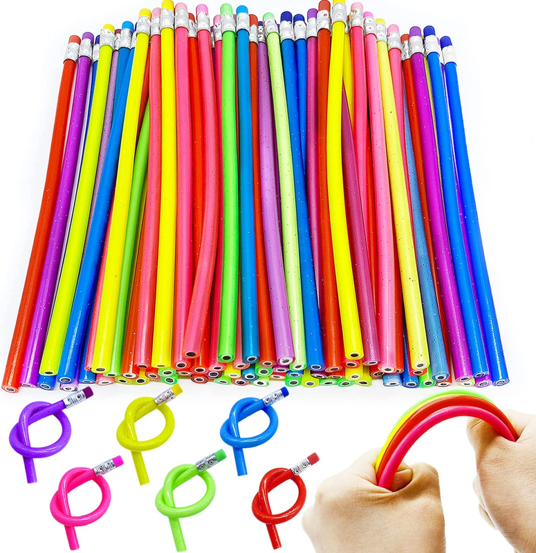 48 PCS Flexible Soft Pencil,Magic Bendable Pencils,Multi-Colored Fun Soft Pencil