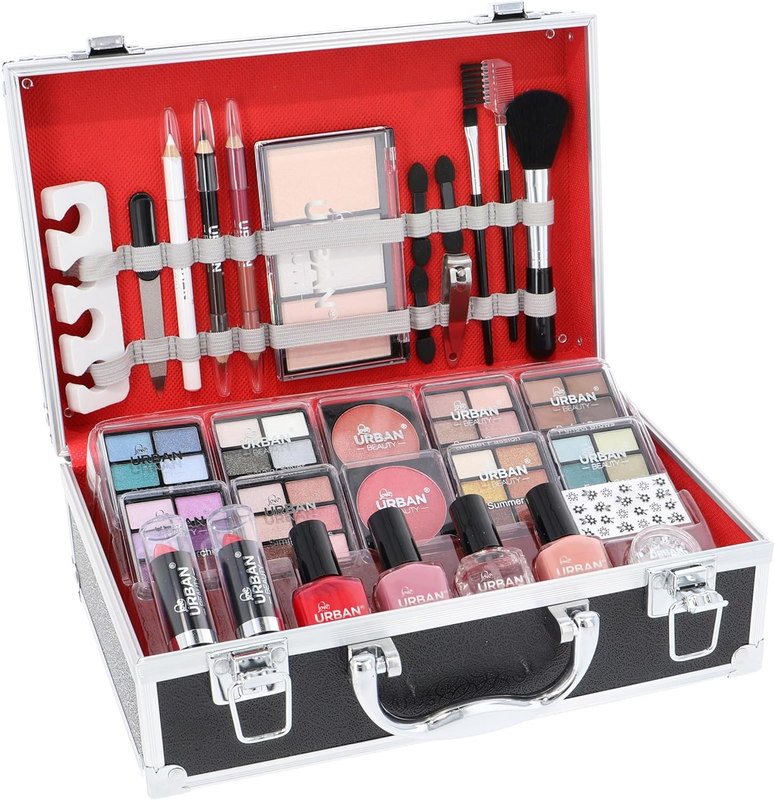Urban Beauty Vegan French Manicure Makeup Set - 76-Piece Vanity Case