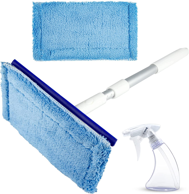 Windshield Cleaning Tool, Car Window Cleaning with Extra Spray Bottle, Household