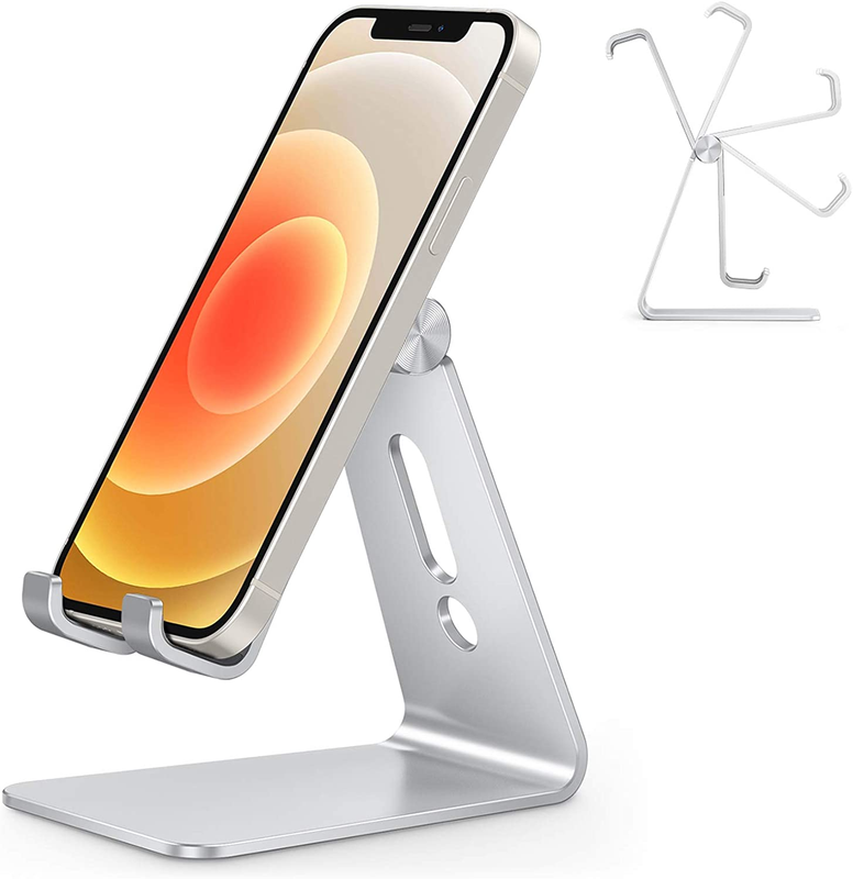 Adjustable Cell Phone Stand, C2 Aluminum Desktop Phone Holder Dock Compatible w