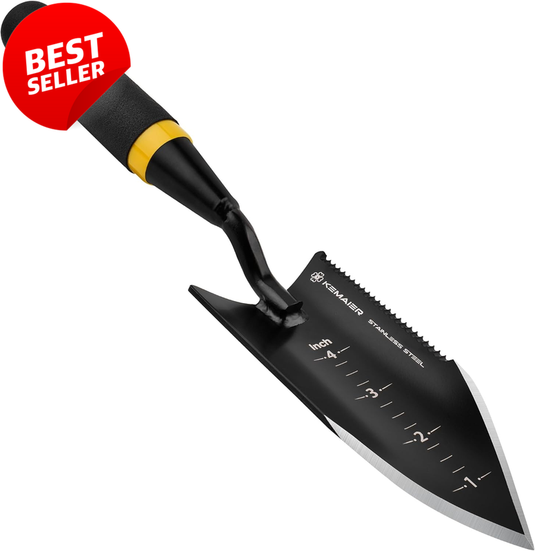 Heavy Duty Stainless Steel Garden Trowel Serrated Hand Shovel - US