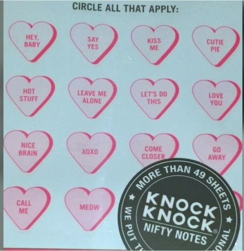 Knock Knock ? SWEET TALK ? Nifty Notes *NEW* Hearts Gift Stationary Valentine's