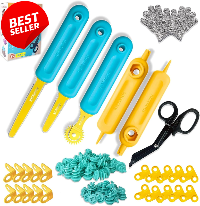 Cardboard Construction Kit 149Pcs STEM Building Tools Set Kids Age 5+ - US