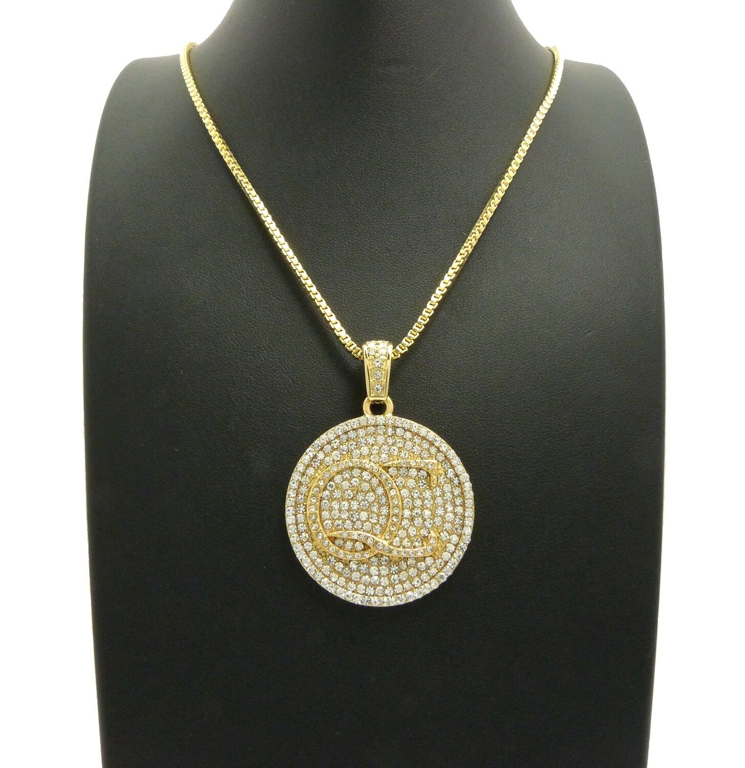 Stone Filled QC Round Pendant 24 Stone Filled QC Round Pendant 24