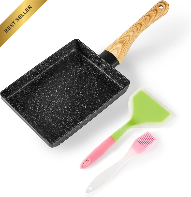 Japanese Nonstick Tamagoyaki Pan, Rectangle Japanese Omelette Pan, Small Egg Fry