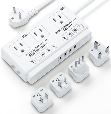 220v to 110v Travel Voltage Converter: International Universal Voltage Converter