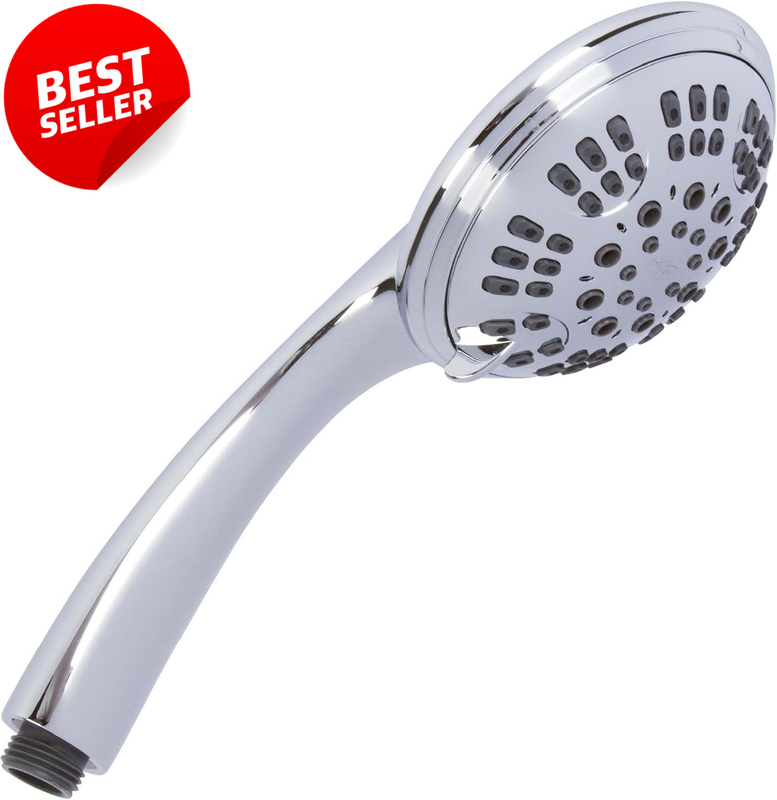 Luxury Handheld Shower Head 6 Function High Pressure Self Clean Chrome - US